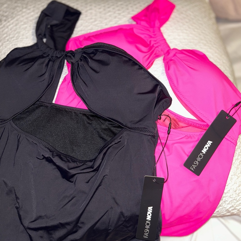 Fashion Nova Vibrant Pink Swimsuit